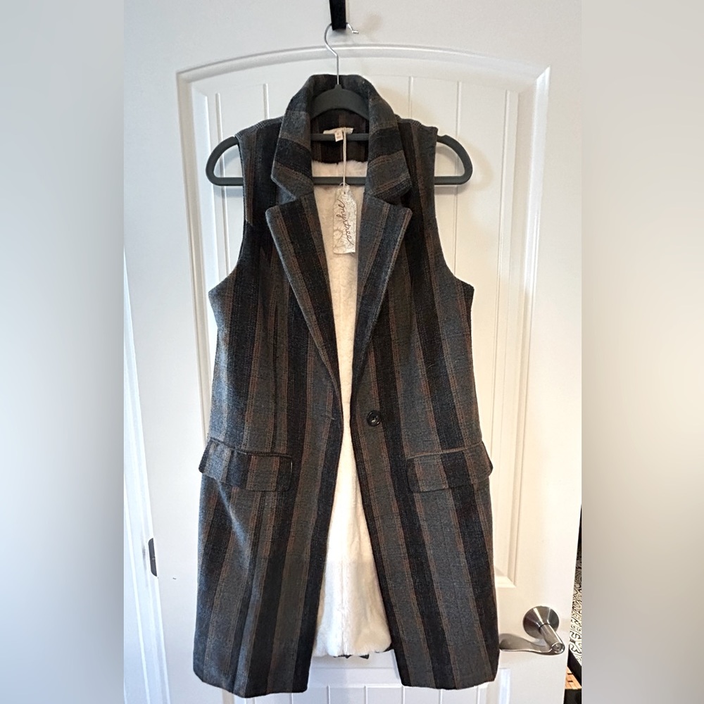 NWT super cozy, mixed patterned vest